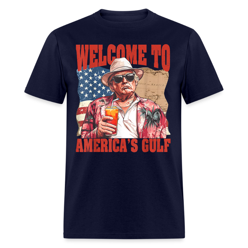 Welcome To America's Gulf T Shirt - 2 - navy