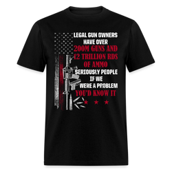 Legal Gun Owners Have Over 200m Guns And 12 Trillion RDS T Shirt - black