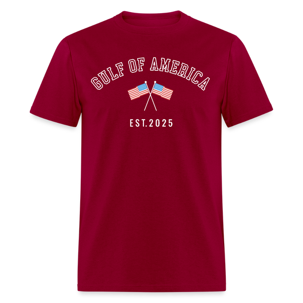 Gulf of America Est. 2025 T Shirt - dark red