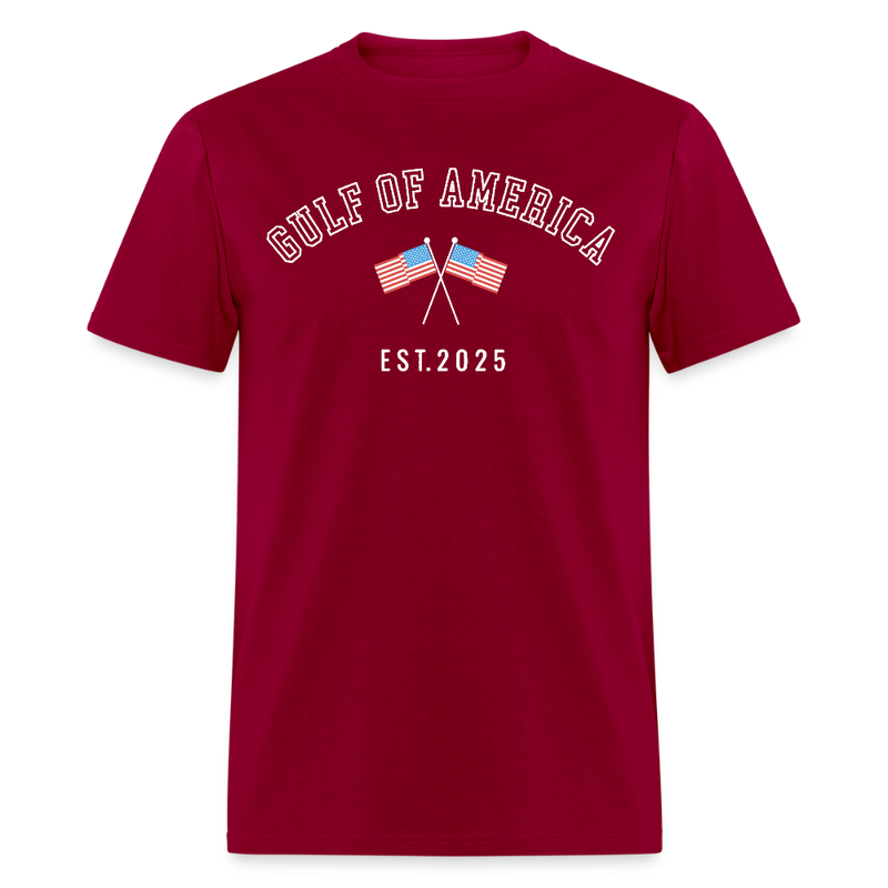 Gulf of America Est. 2025 T Shirt - dark red