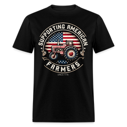 Supporting American Farmers Since 1776 T Shirt - black