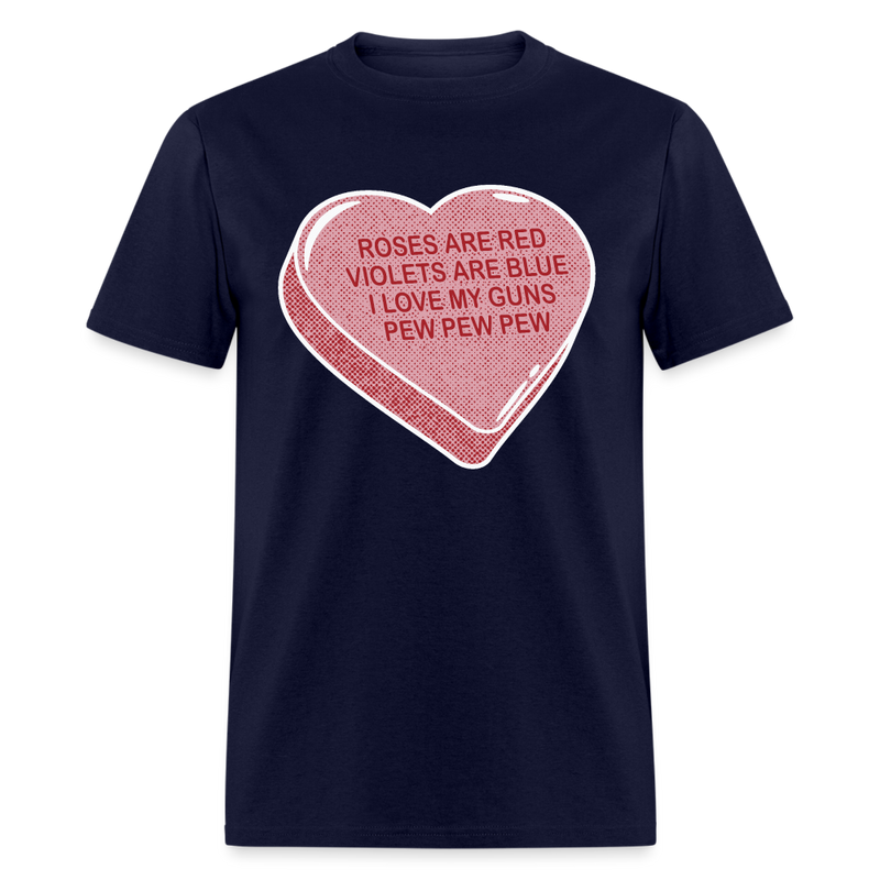 I Love My Guns Pew Pew Pew T Shirt - navy