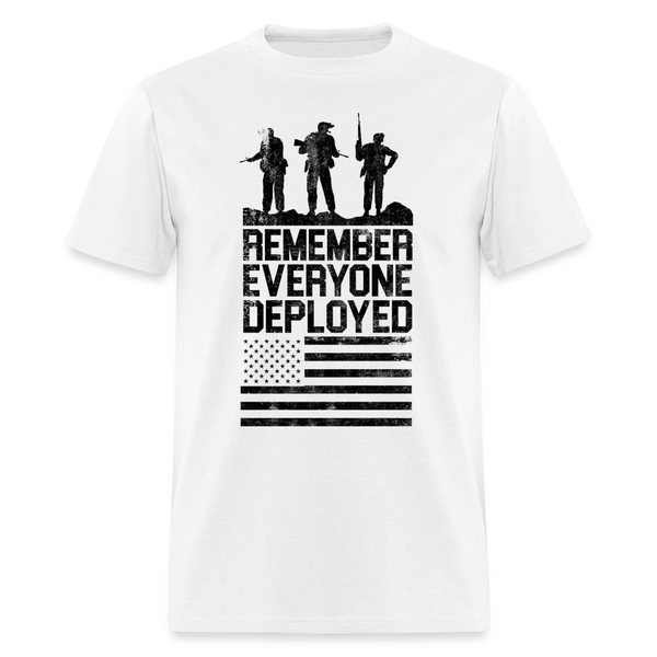 Remember Everyone Deployed T Shirt - white