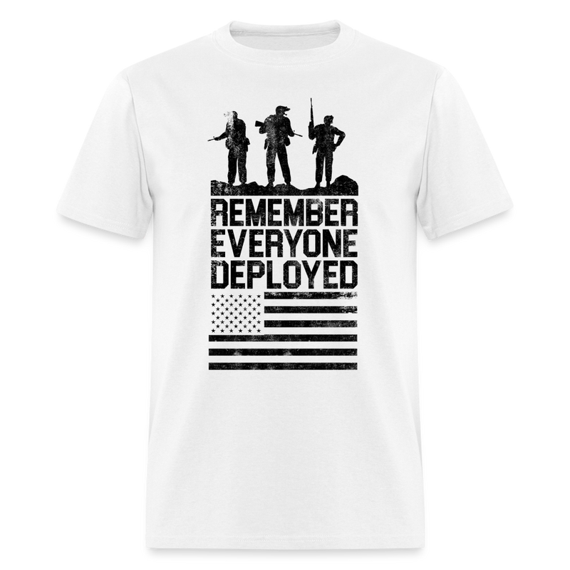 Remember Everyone Deployed T Shirt - white