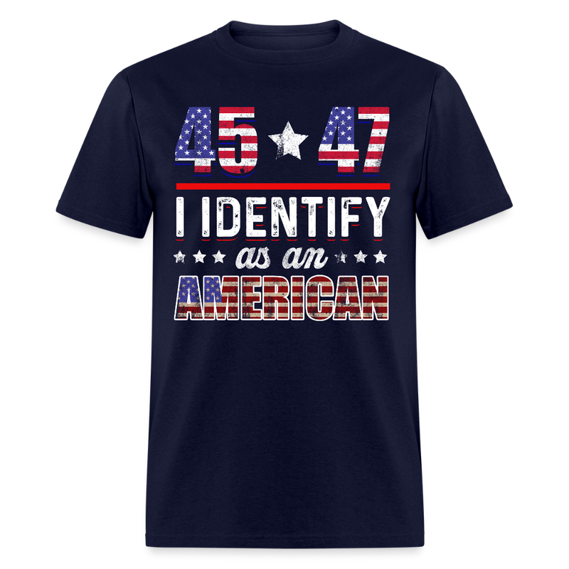 I Identify As An American T Shirt - navy