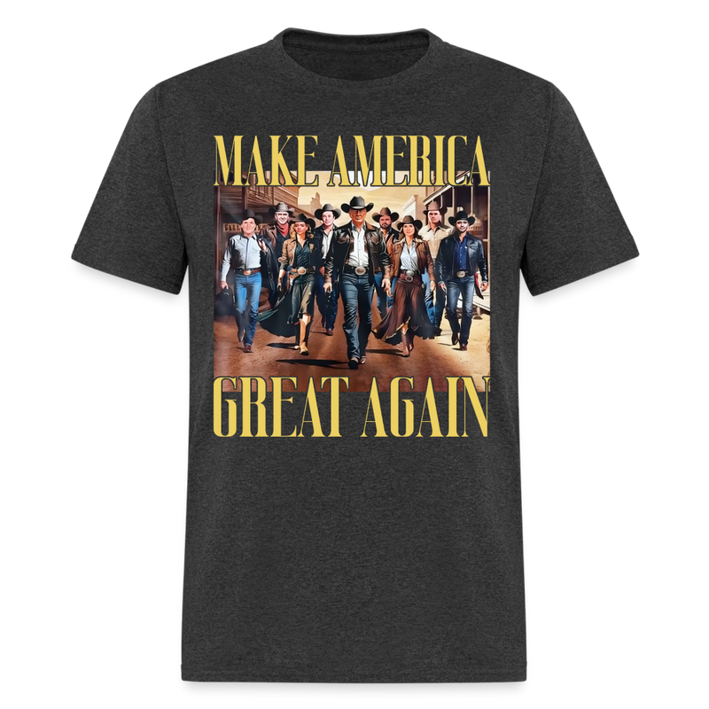 Make America Great Again Cowboy T Shirt - heather black