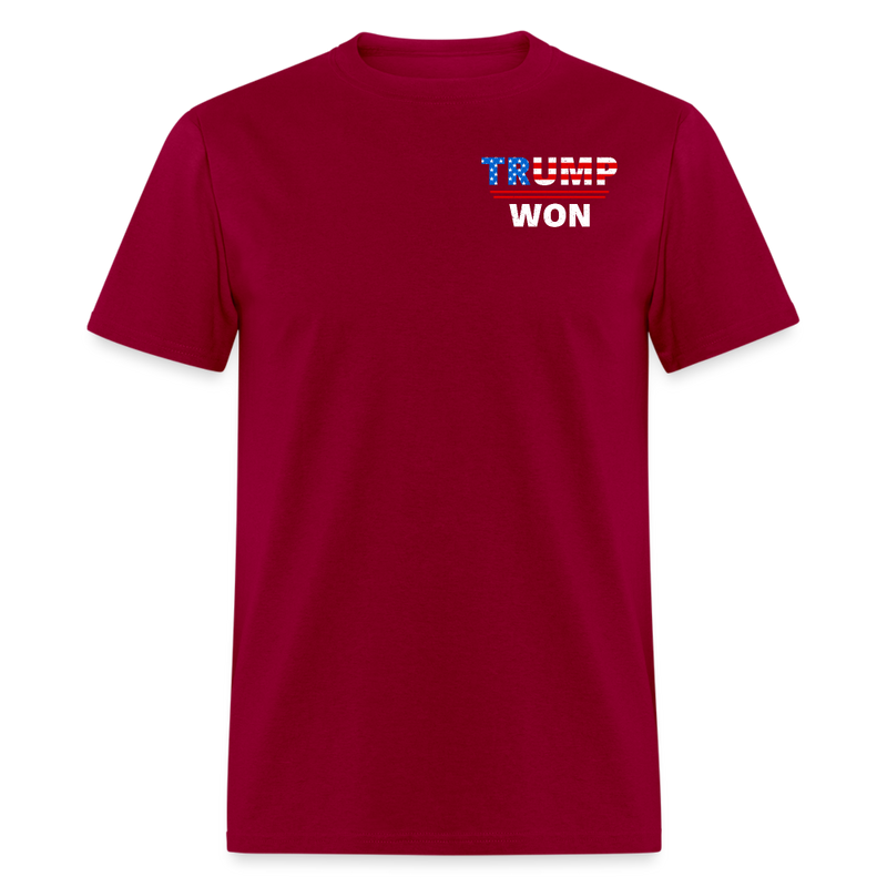 Trump Won Time To Take Out Garbage T Shirt - dark red