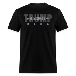 Trump 45-47 MAGA T Shirt - black