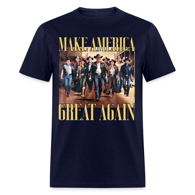 Make America Great Again Cowboy T Shirt - navy