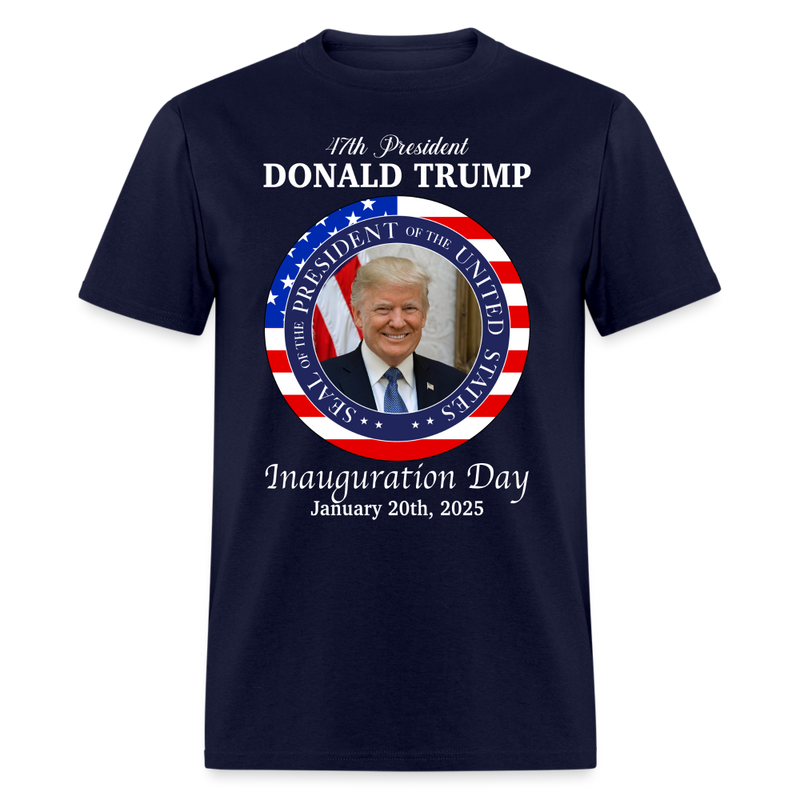 47th President Donald Trump Inauguration Day 2025 T Shirt - navy