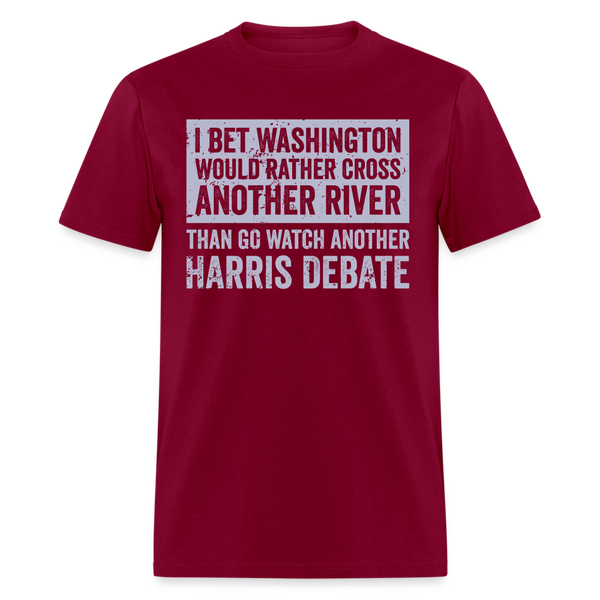 Washington Harris Debate T Shirt - burgundy