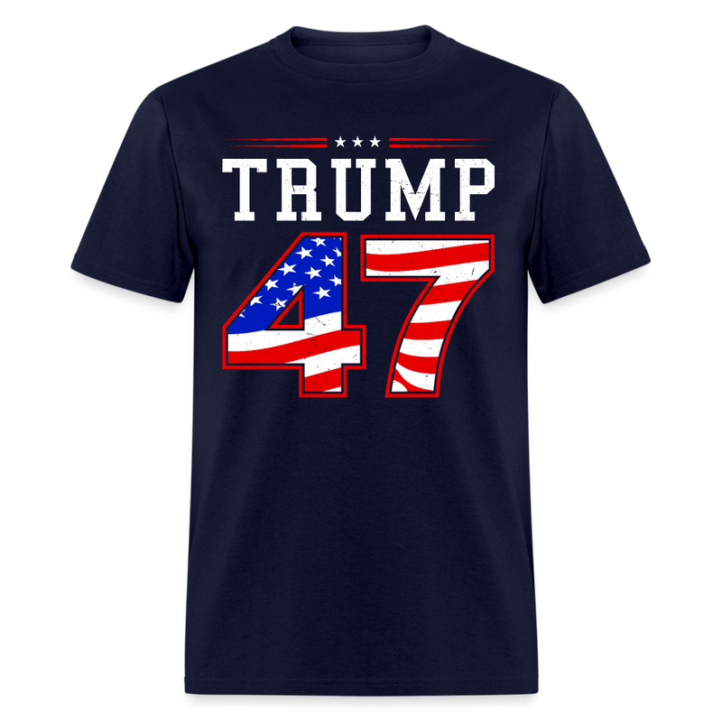 President Donald Trump Inauguration Day 2025 USA Flag T Shirt - navy