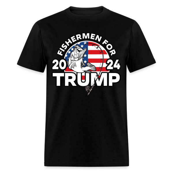 Fishermen For Trump 2024 T Shirt - black