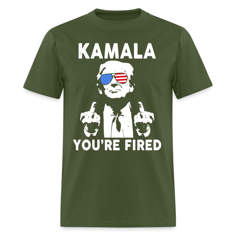 Kamala You're Fired T Shirt - 2 - military green