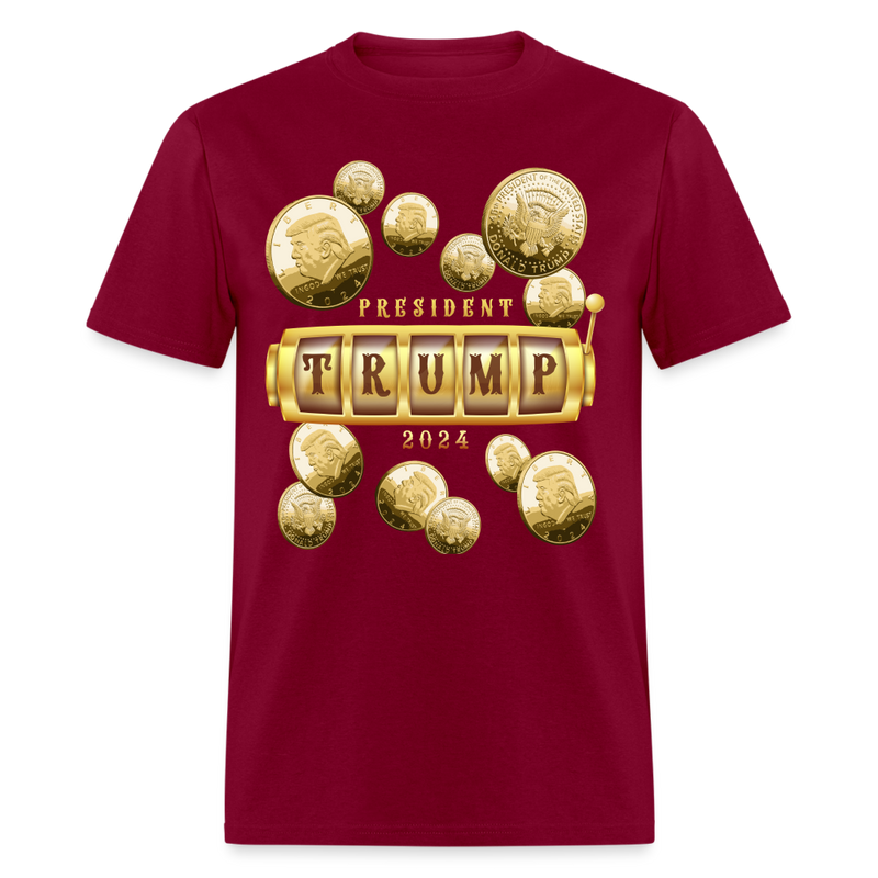 President Trump Jackpot T Shirt - burgundy