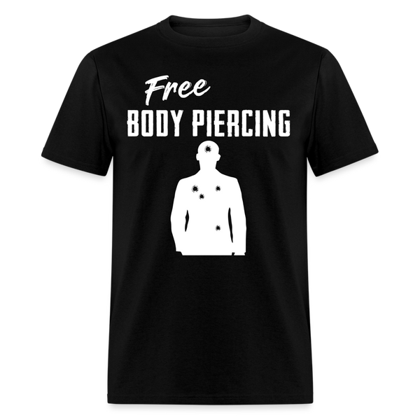 Free Body Piercing T Shirt - black