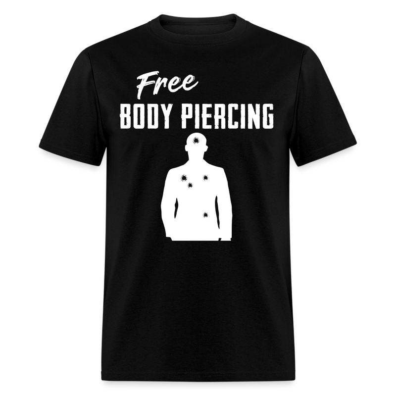 Free Body Piercing T Shirt - black