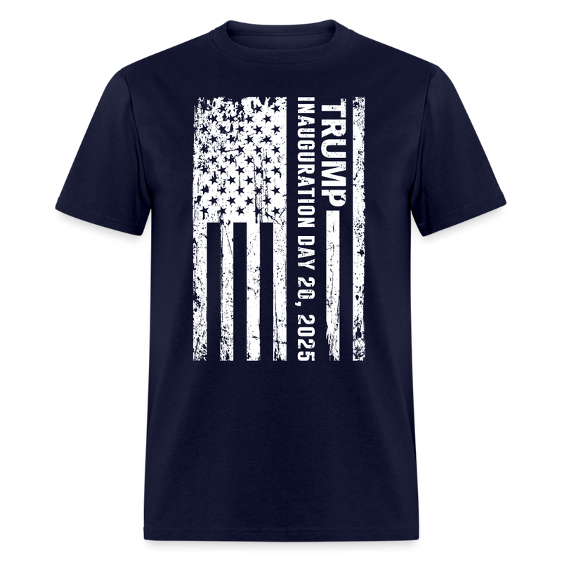 Trump American Flag Inauguration 2025 T Shirt - navy