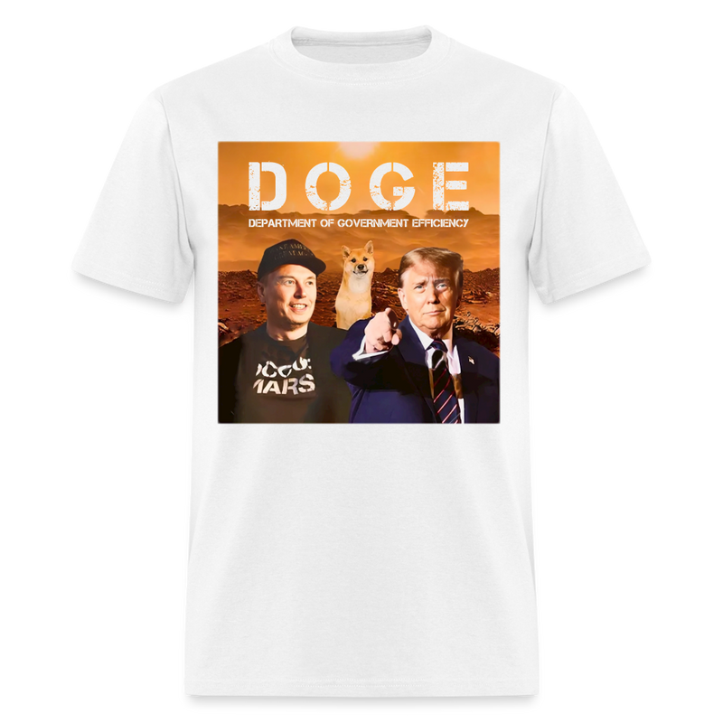 Elon Musk And Trump D.O.G.E T Shirt - white