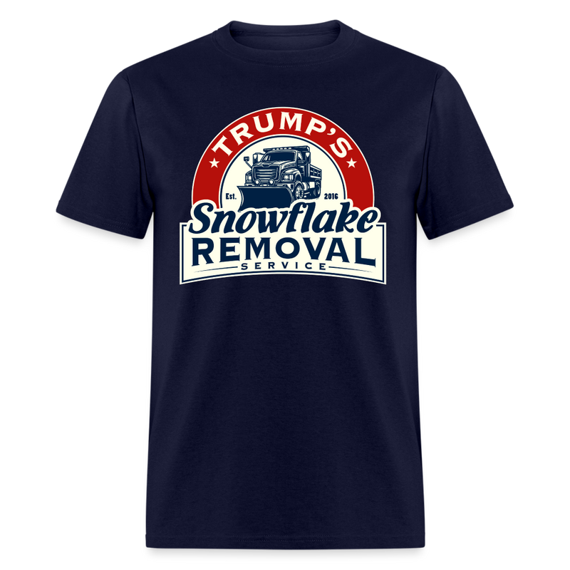 Trump's Snowflake Removal Service T Shirt - 2 - navy