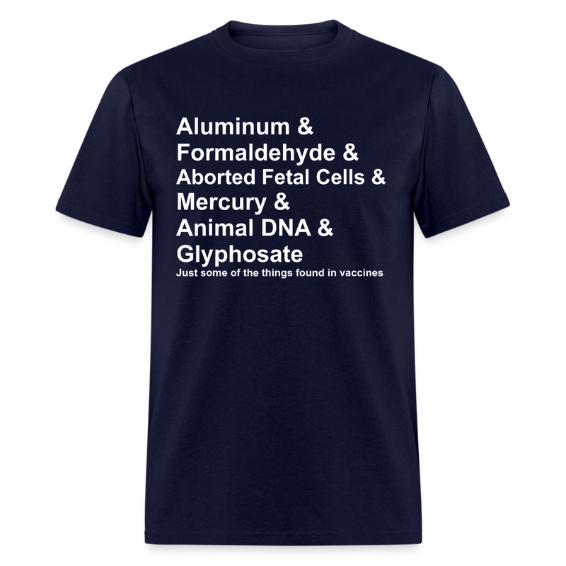 Vaccine Ingredients T Shirt - navy