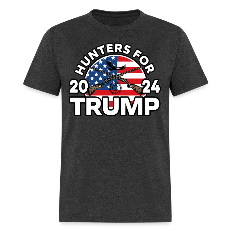 Hunters For Trump 2024 T Shirt - heather black