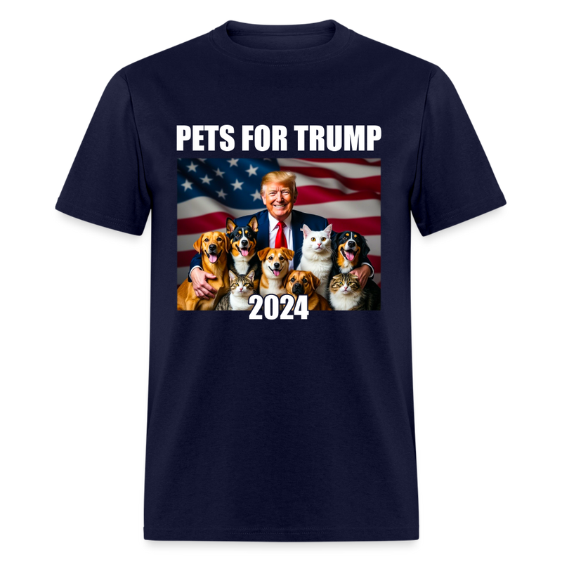 Pets For Trump T Shirt - navy