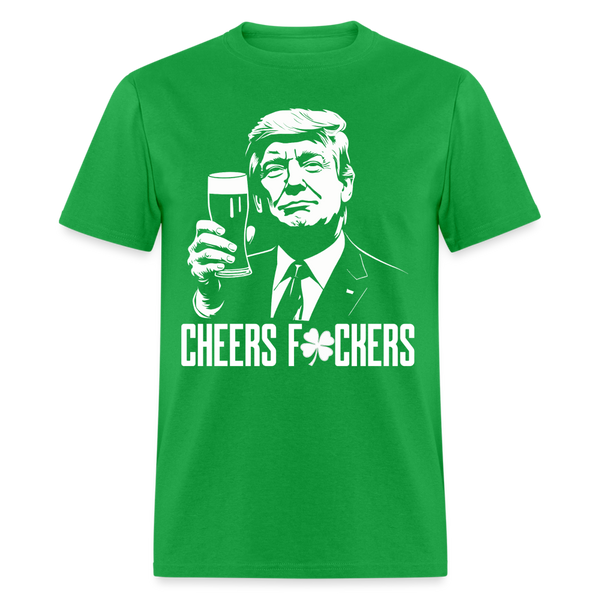 Cheers Donald Trump St Patricks Day T Shirt - bright green