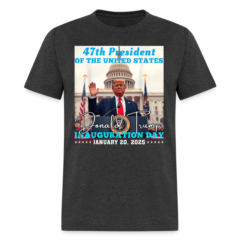 President Donald Trump Inauguration Day 2025 Party T Shirt - heather black