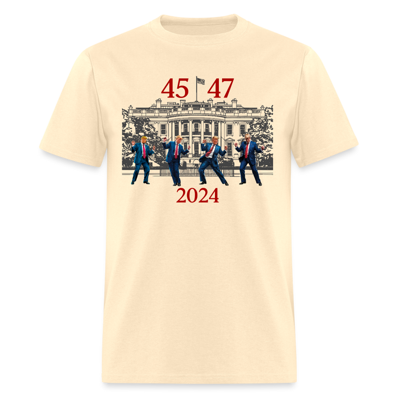 Trump Dance White House 45 47 2024 T Shirt - natural