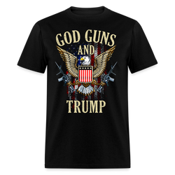 God Guns And Trump T Shirt - black