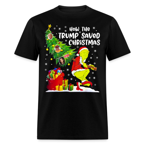 How The Trump Saved Christmas T Shirt - black