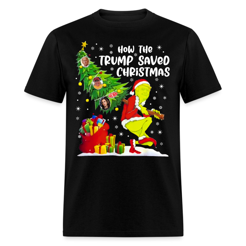 How The Trump Saved Christmas T Shirt - black