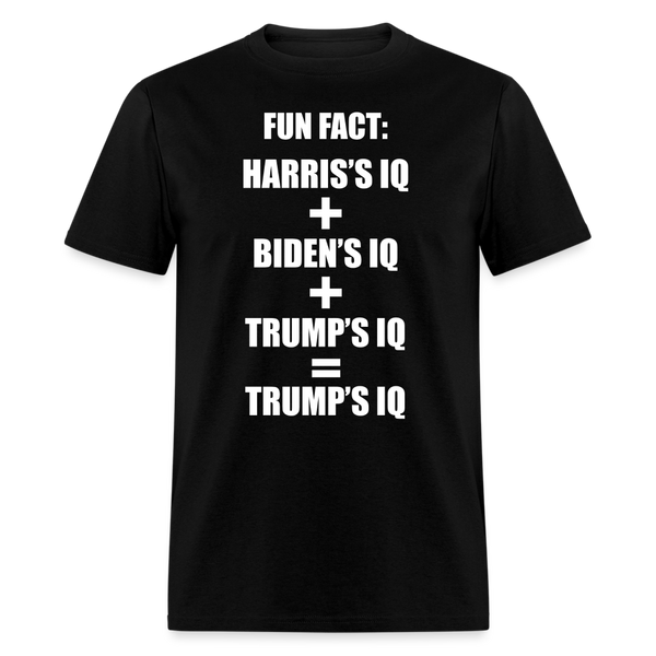 Fun Fact Trump's IQ T Shirt - black