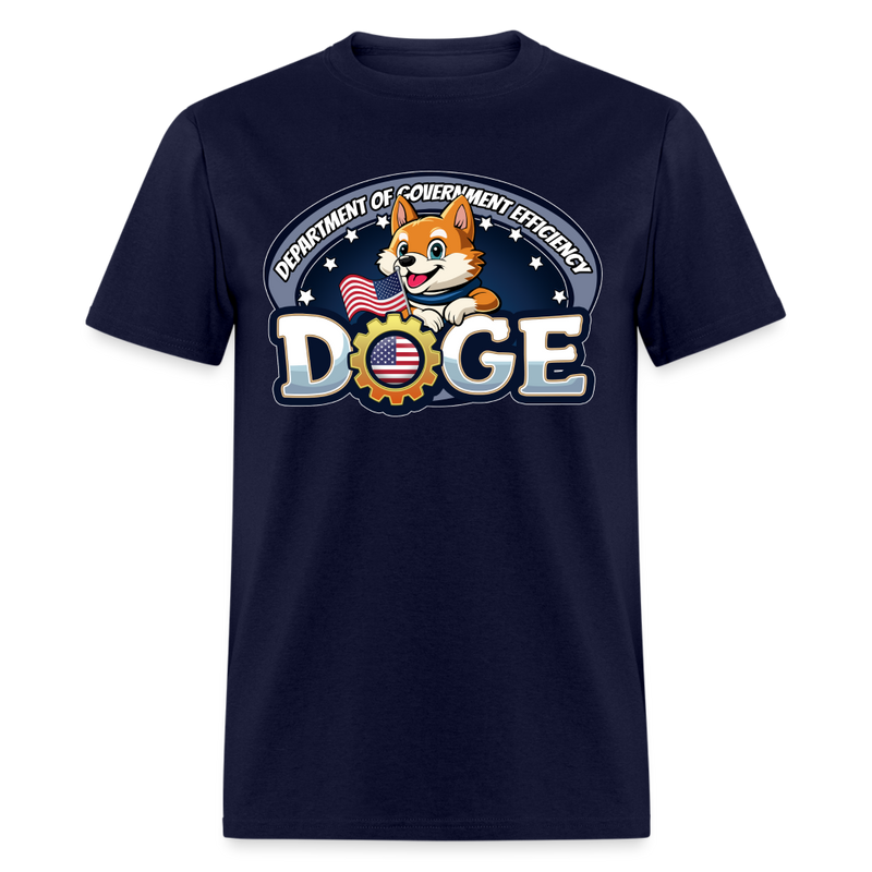 D.O.G.E Department of Government Efficiency T Shirt - navy