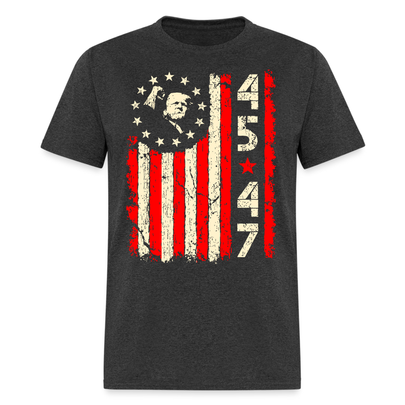 45 47 Trump President Inauguration USA Retro T Shirt - heather black