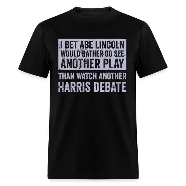 Abe Lincoln Harris Debate T Shirt - black