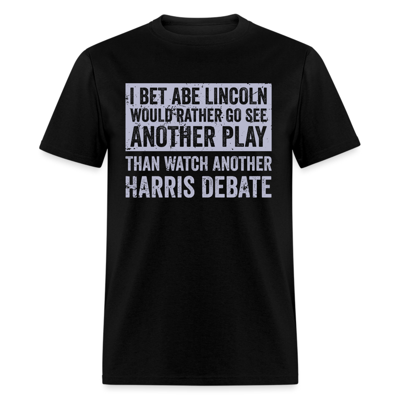 Abe Lincoln Harris Debate T Shirt - black