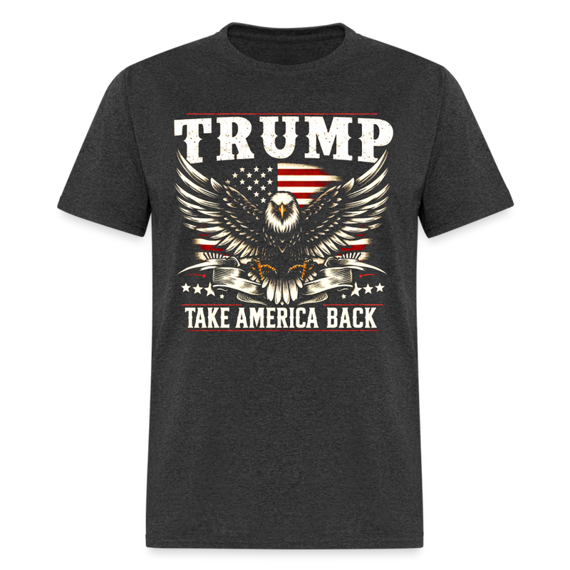 Trump Take America Back T Shirt - heather black