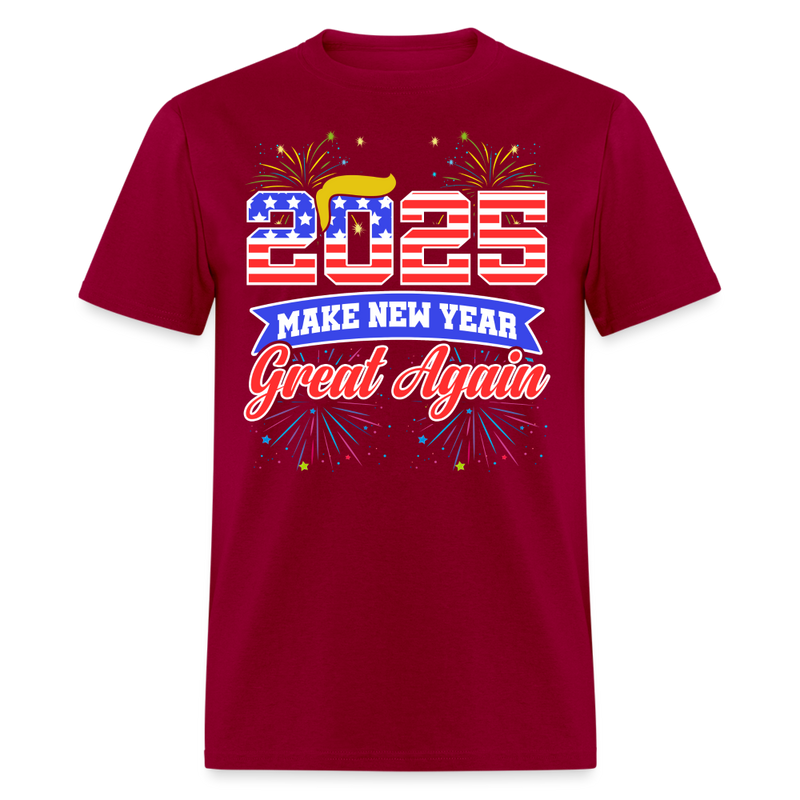 Trump 2025 Make New Year Great T Shirt - dark red