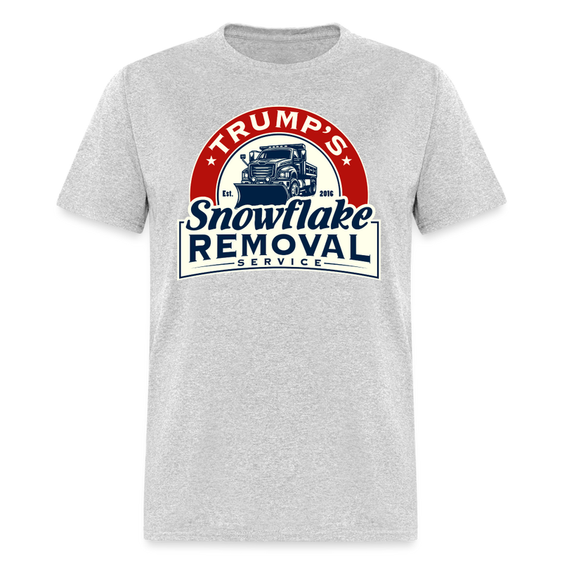 Trump's Snowflake Removal Service T Shirt - 2 - heather gray