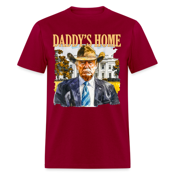 Trump Cowboy Daddy's Home T Shirt - dark red