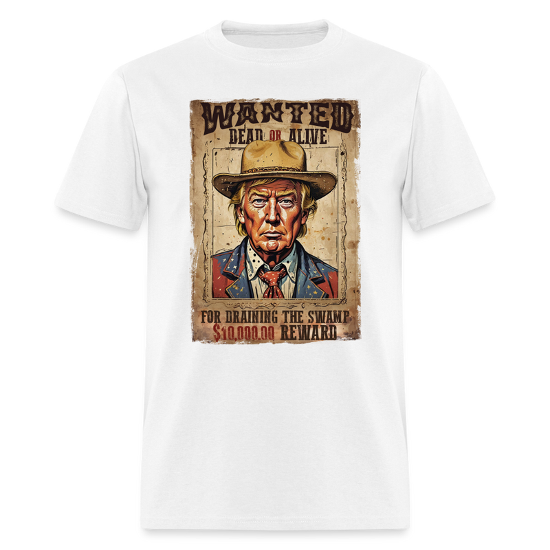 Wanted Dead Or Alive T Shirt - white