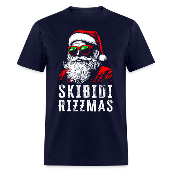 Skibidi Rizzmas T Shirt - navy