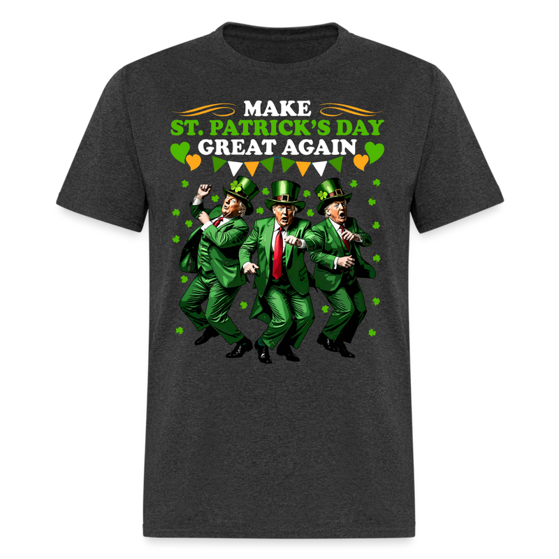 Make St Patrick's Day Great Again T Shirt - 2 - heather black