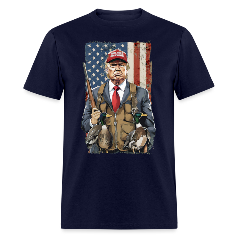 Hunting Duck Trump T Shirt - navy