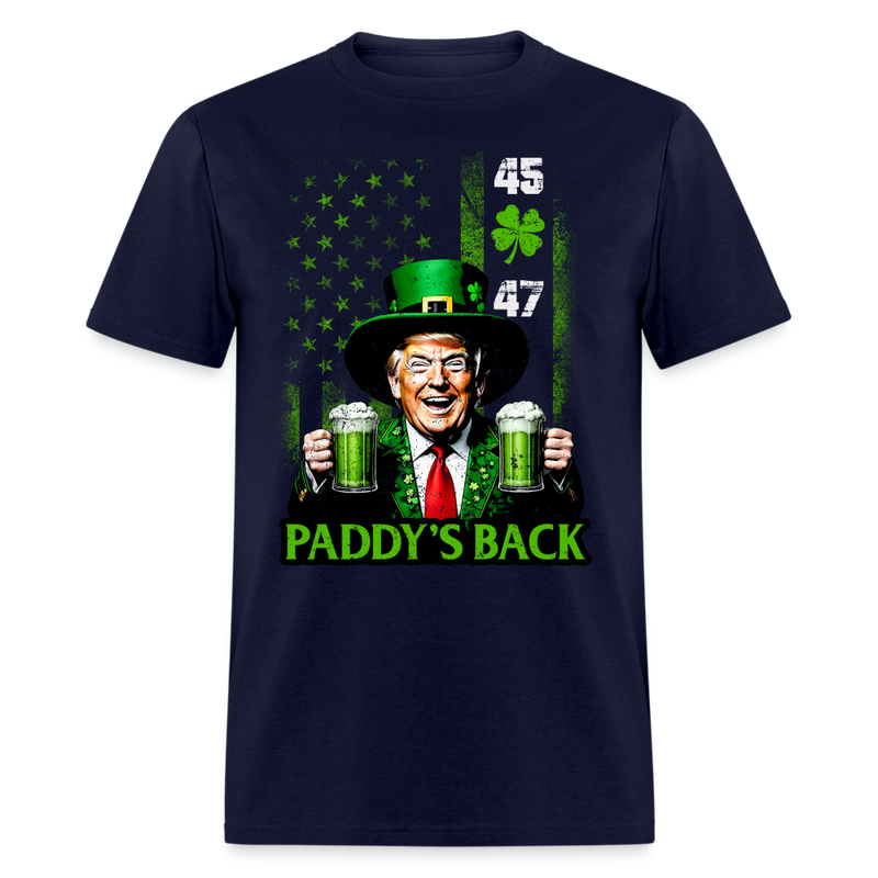 Trump Paddy's Back 45 47 T Shirt - navy