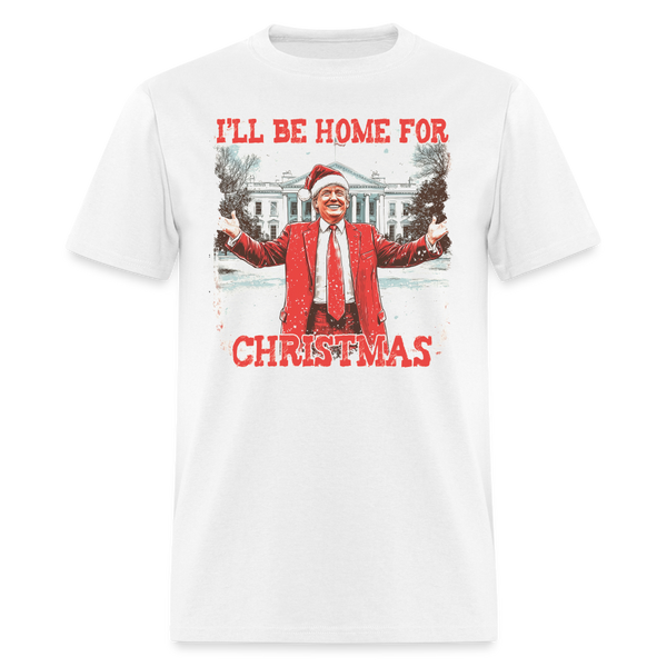 I'll Be Home For Christmas T Shirt - 2 - white