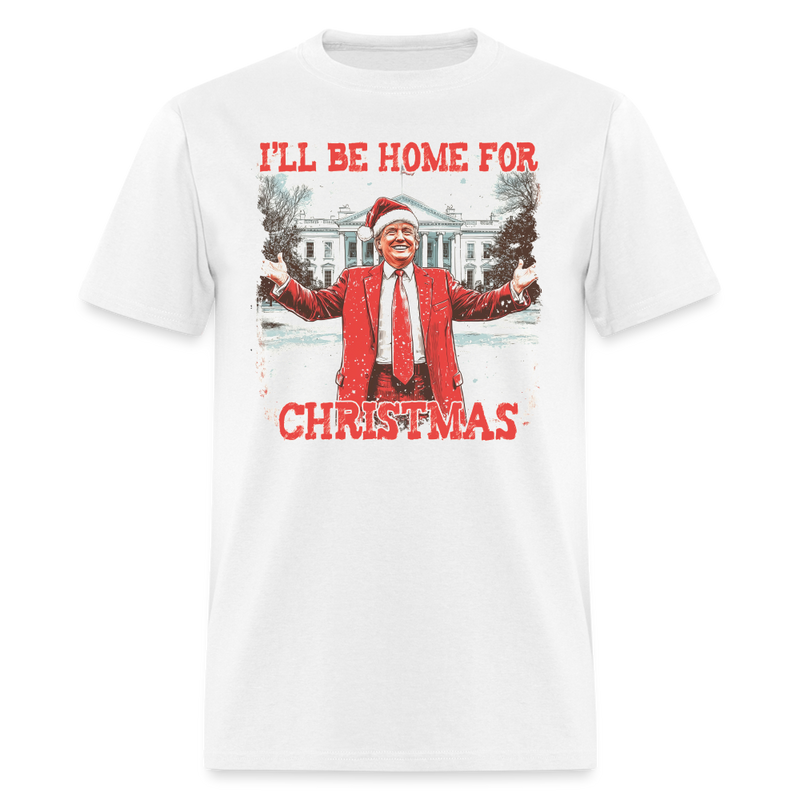 I'll Be Home For Christmas T Shirt - 2 - white