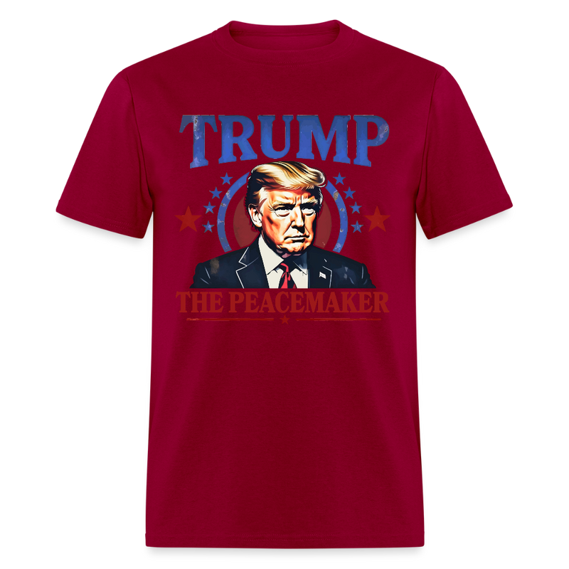 Trump the Peacemaker T Shirt - dark red